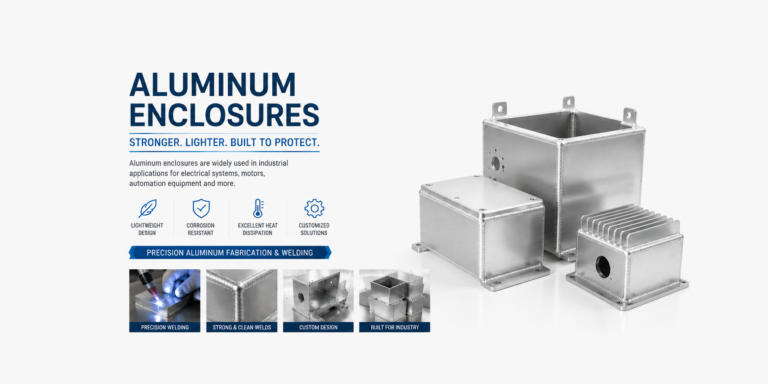 Industrial Aluminum Boxes manufactured with aluminum welding technology for custom enclosures and electrical equipment protection
