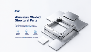 Custom aluminum frame with precision welded structure for industrial equipment
