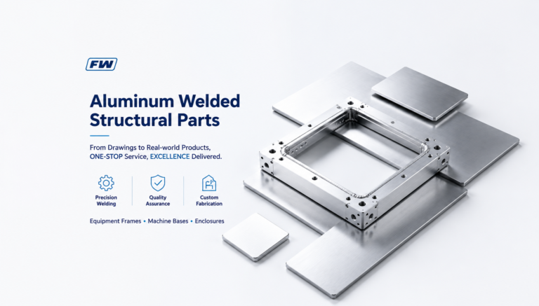 Custom aluminum frame with precision welded structure for industrial equipment